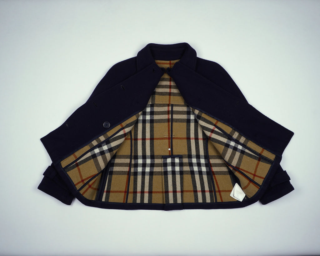Burberry Navy Peacoat S Wool