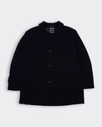 Burberry marineblauwe wollen overjas uit de jaren 90 - XL