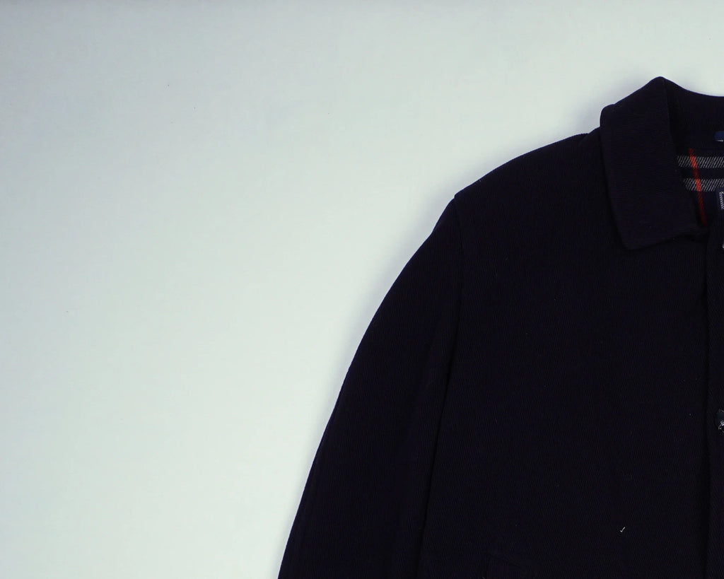 Burberry Navy Overcoat XL Wool