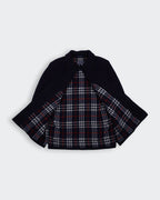 Burberry marineblauwe wollen overjas uit de jaren 90 - XL