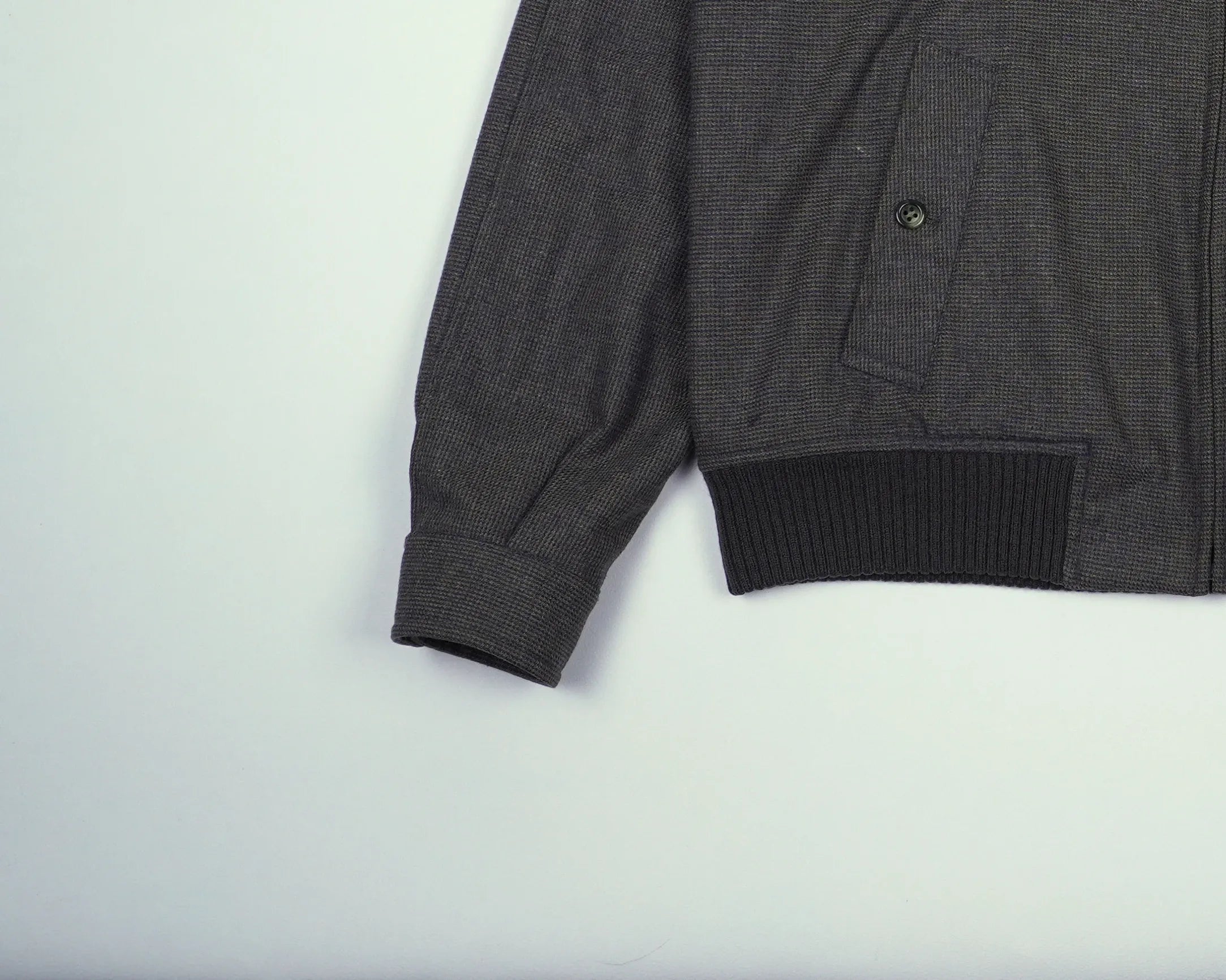 Burberry Grey Harrington Jacket M Cotton, Wool