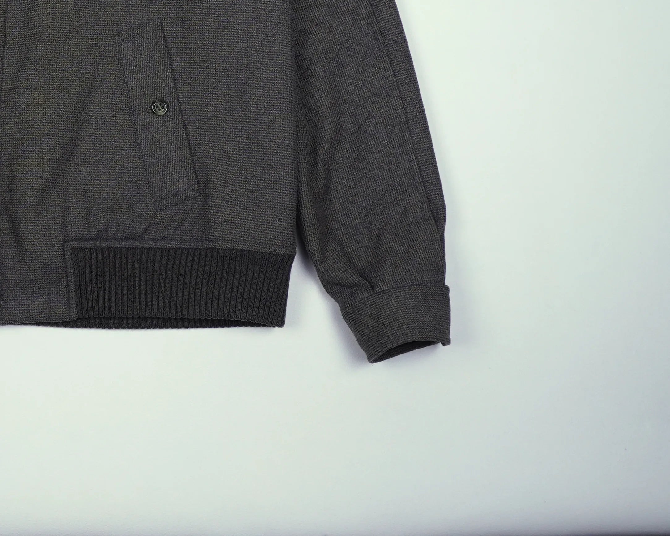 Burberry Grey Harrington Jacket M Cotton, Wool