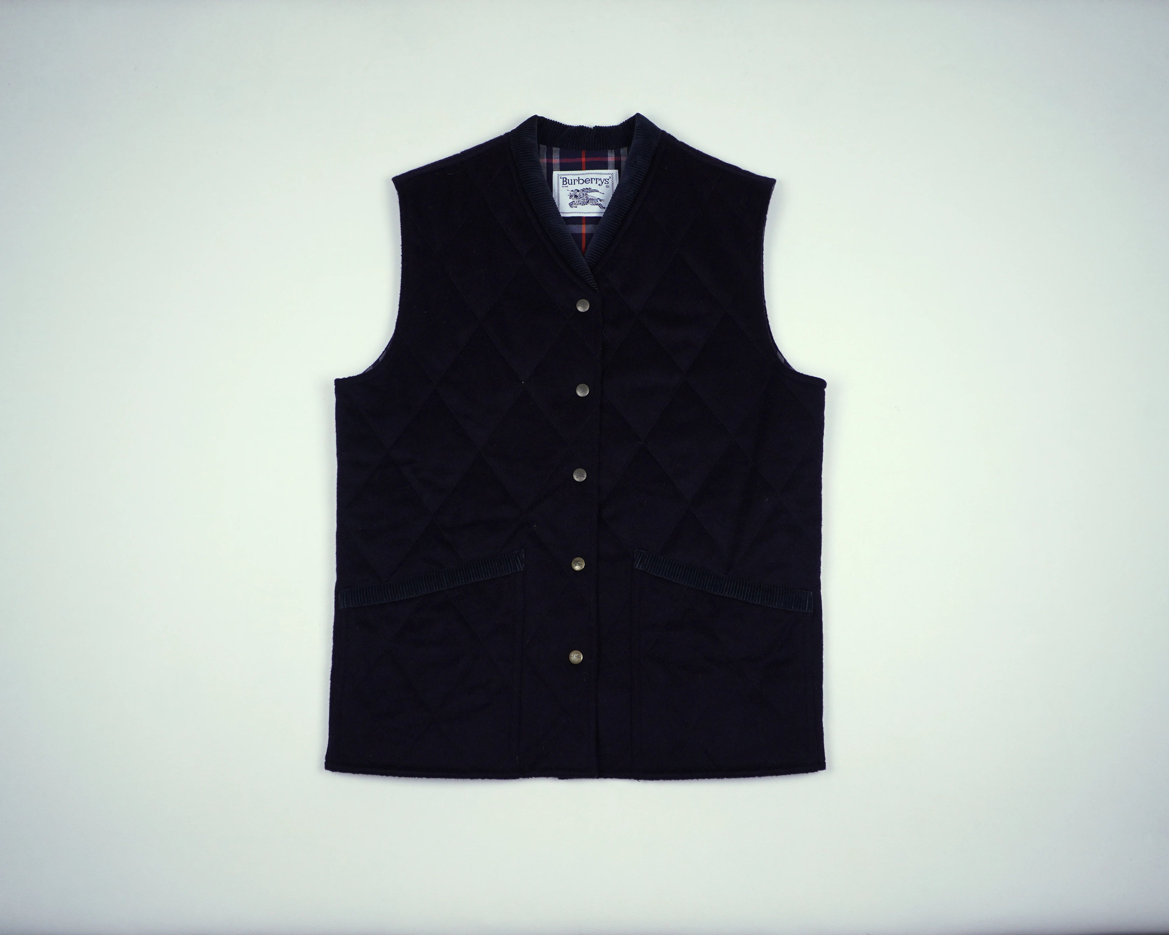 Burberry Navy Vest S Wool