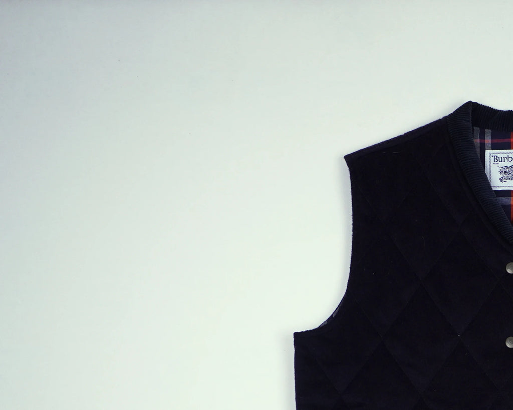 Burberry Navy Vest S Wool