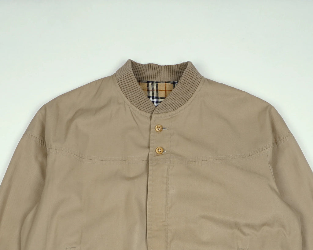 Burberry Beige Jacket L Polyester, Cotton