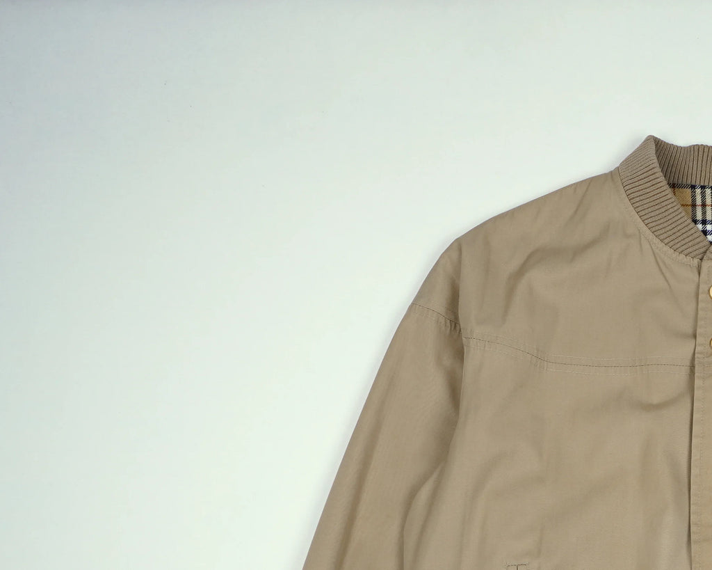 Burberry Beige Jacket L Polyester, Cotton