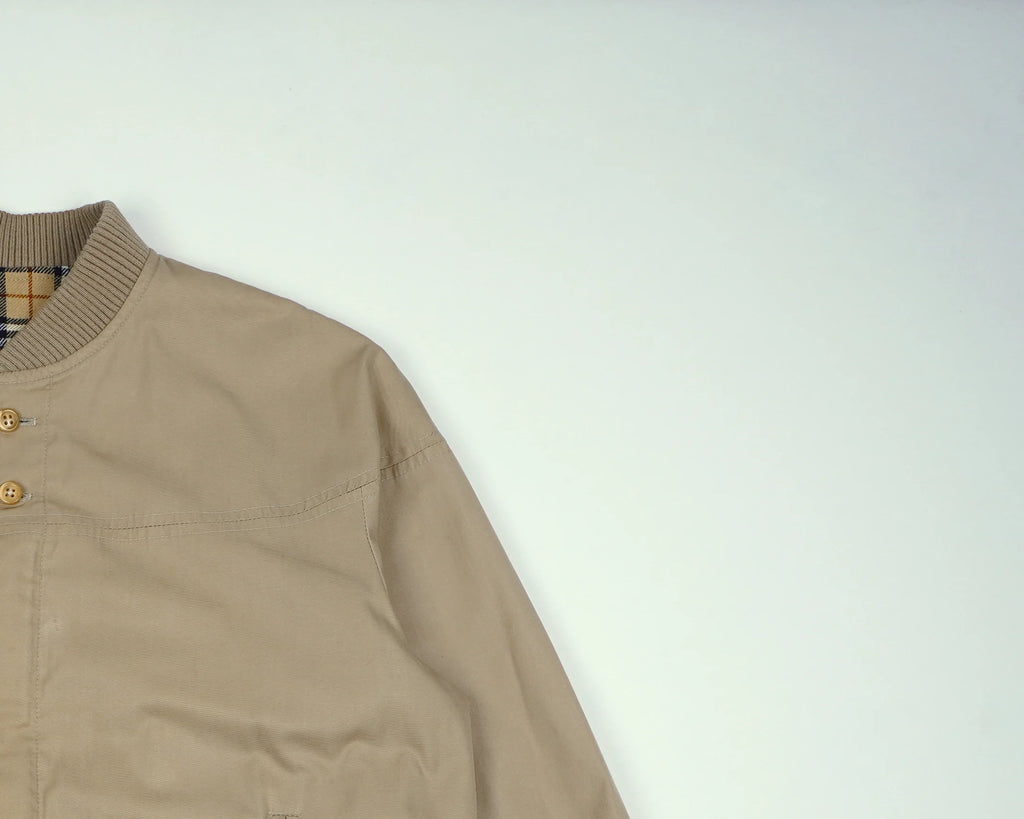 Burberry Beige Jacket L Polyester, Cotton