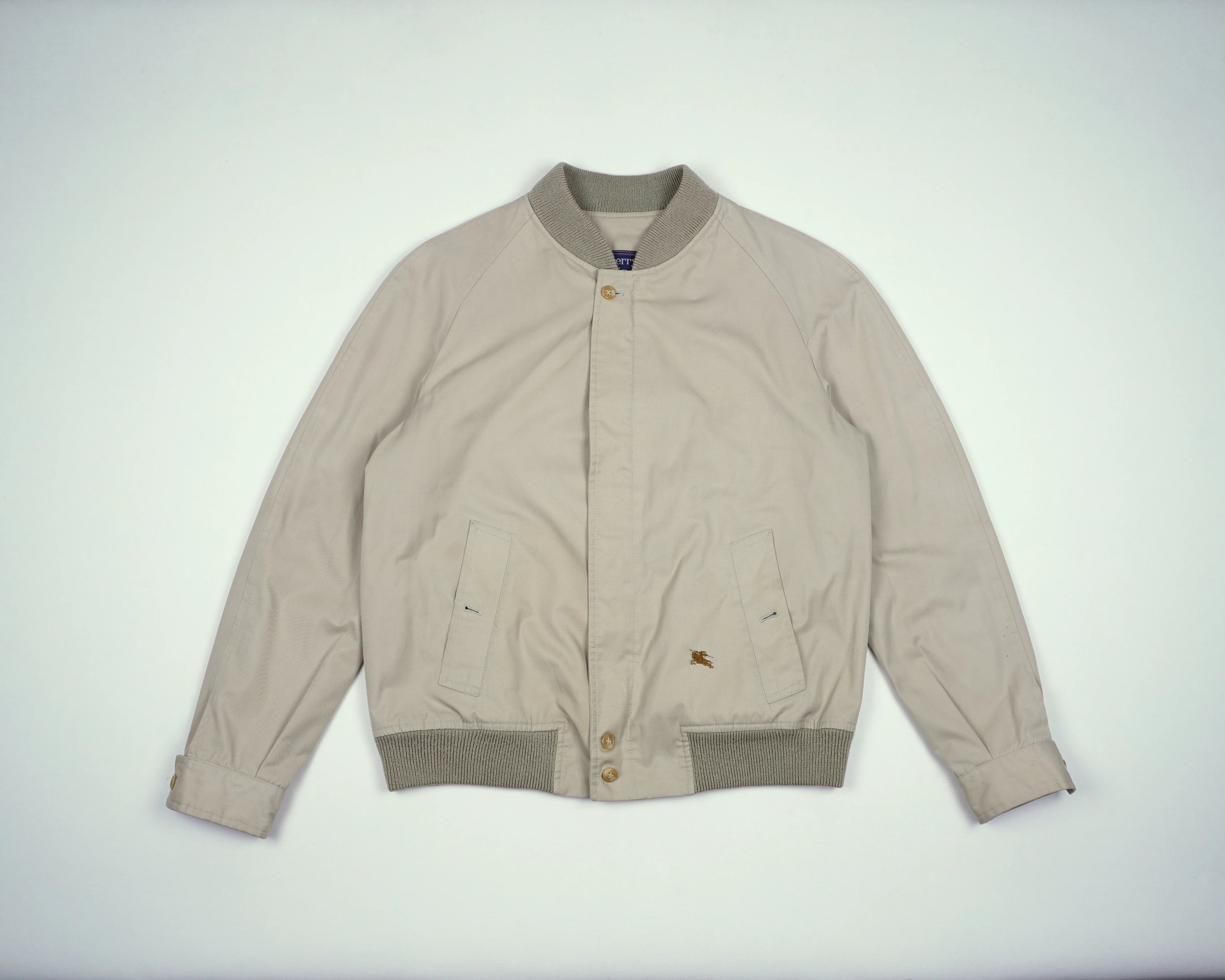 Burberry Beige Jacket S Polyester, Cotton