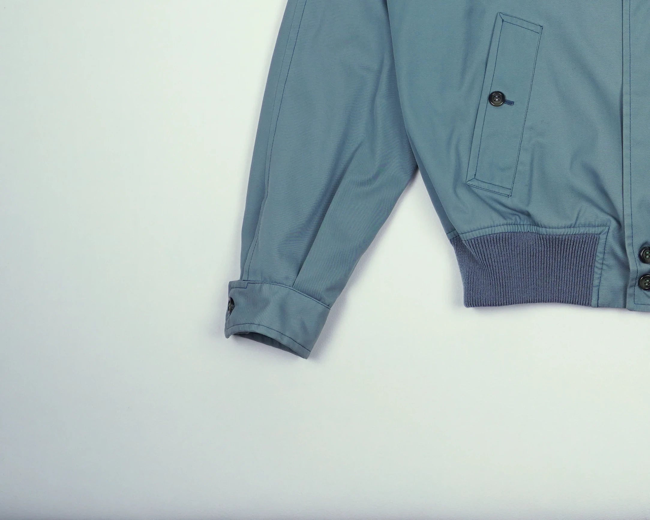 Burberry Blue Bomber Jacket S Polyester, Cotton