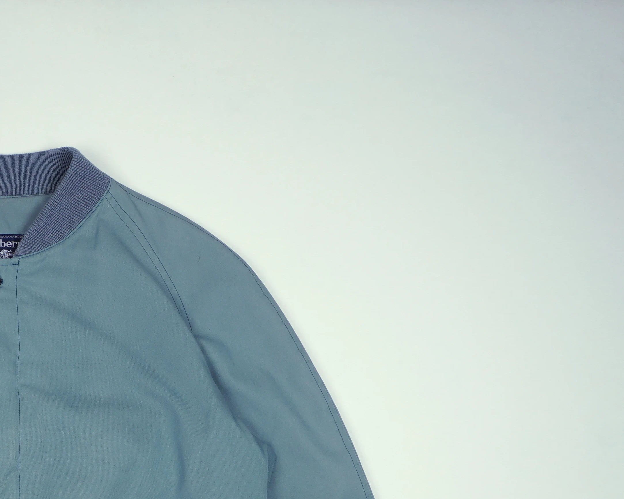 Burberry Blue Bomber Jacket S Polyester, Cotton