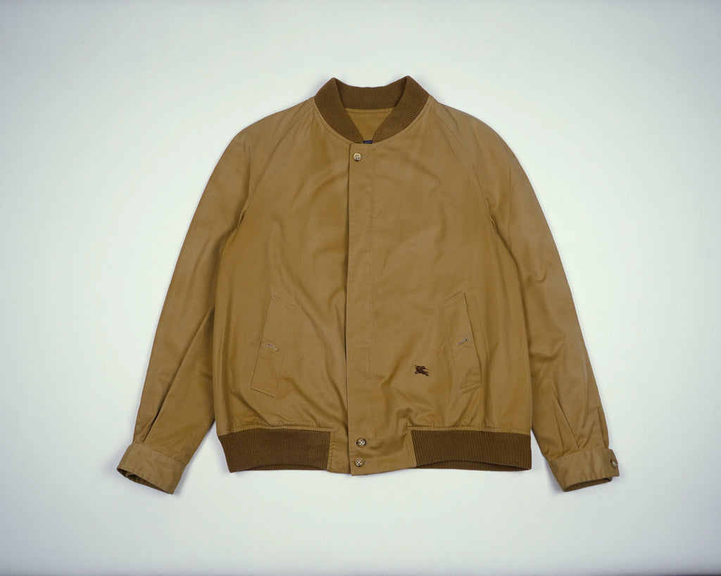 Burberry Brown Bomber Jacket M Cotton