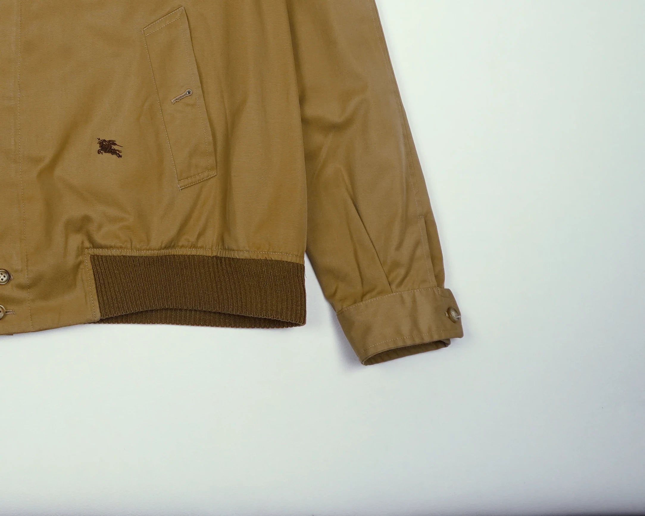 Burberry Brown Bomber Jacket M Cotton