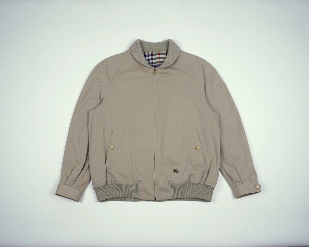 Burberry Beige Bomber Jacket S Polyester, Cotton