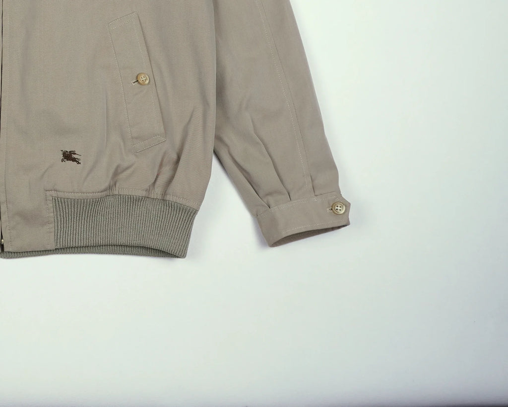 Burberry Beige Bomber Jacket S Polyester, Cotton