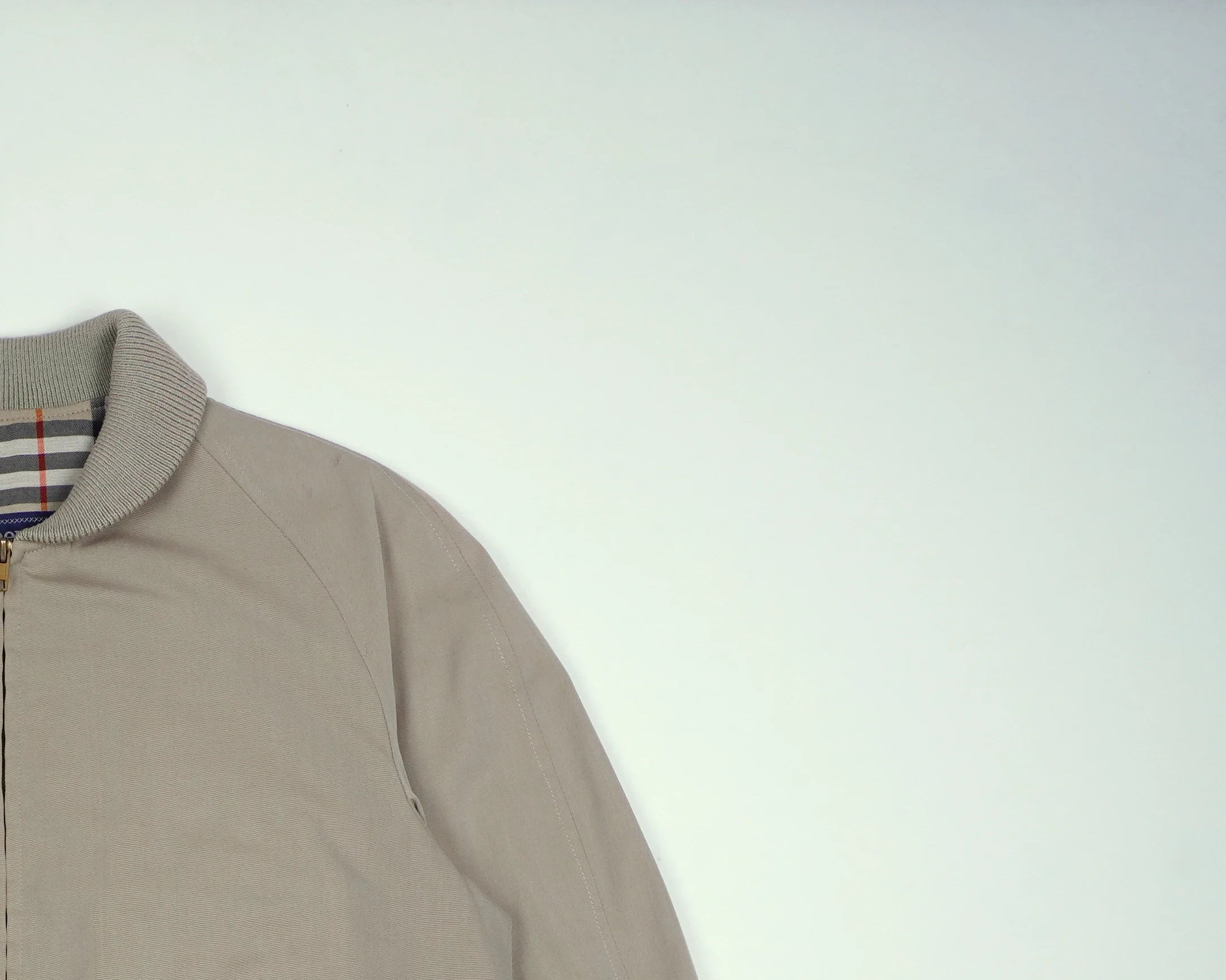 Burberry Beige Bomber Jacket S Polyester, Cotton