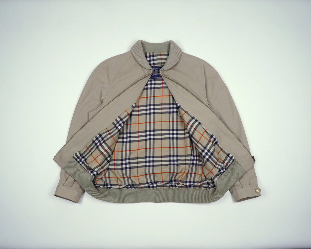 Burberry Beige Bomber Jacket S Polyester, Cotton
