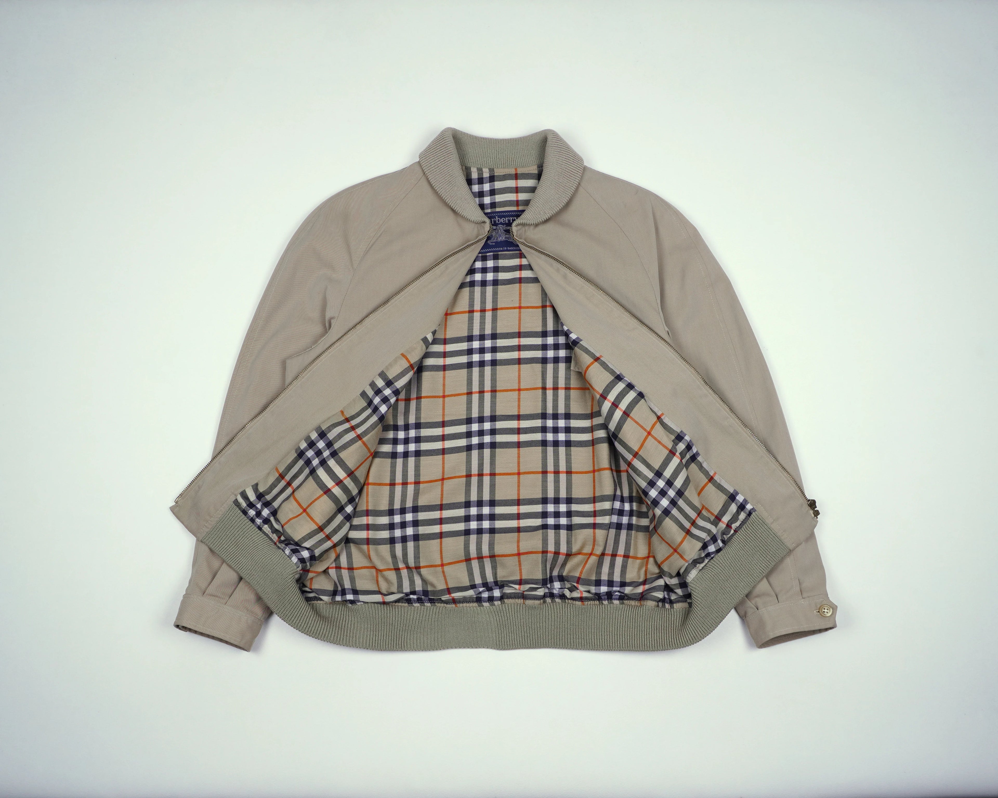 Burberry Beige Bomber Jacket S Polyester, Cotton