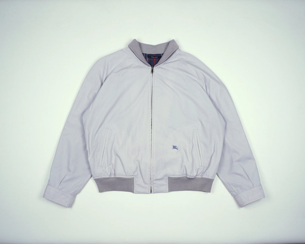 Burberry Blue Bomber Jacket M Polyester, Cotton