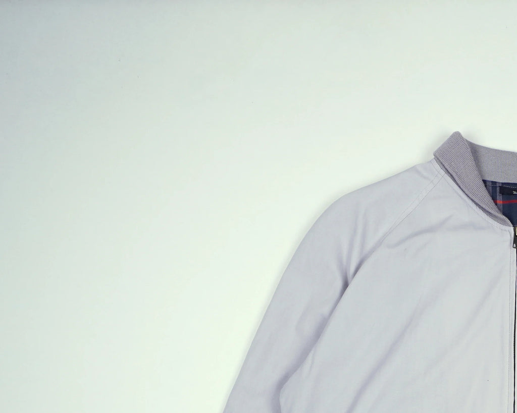 Burberry Blue Bomber Jacket M Polyester, Cotton