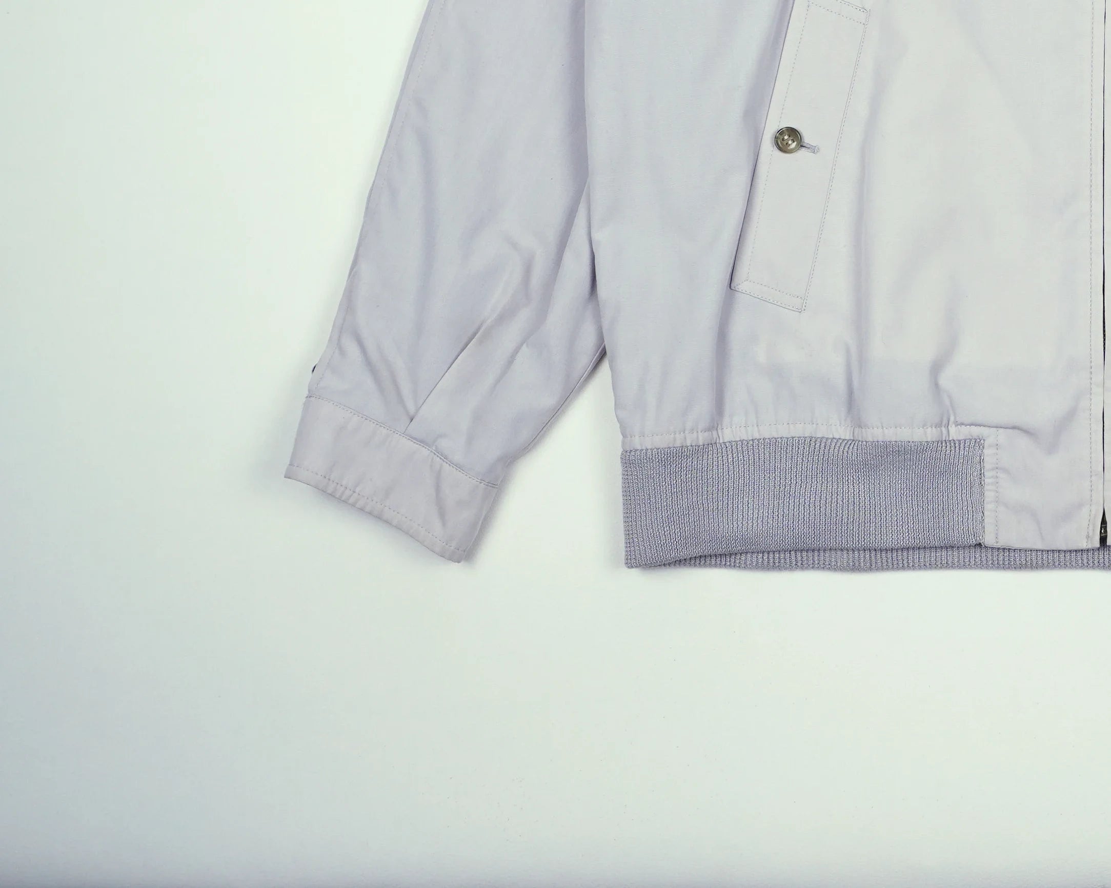 Burberry Blue Harrington Jacket M Polyester, Cotton