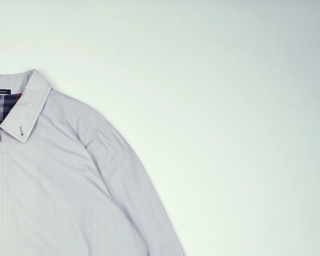 Burberry Blue Harrington Jacket M Polyester, Cotton