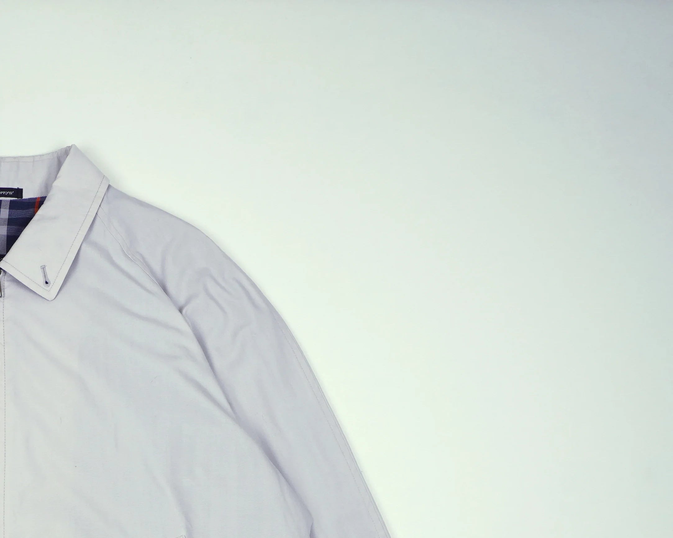 Burberry Blue Harrington Jacket M Polyester, Cotton