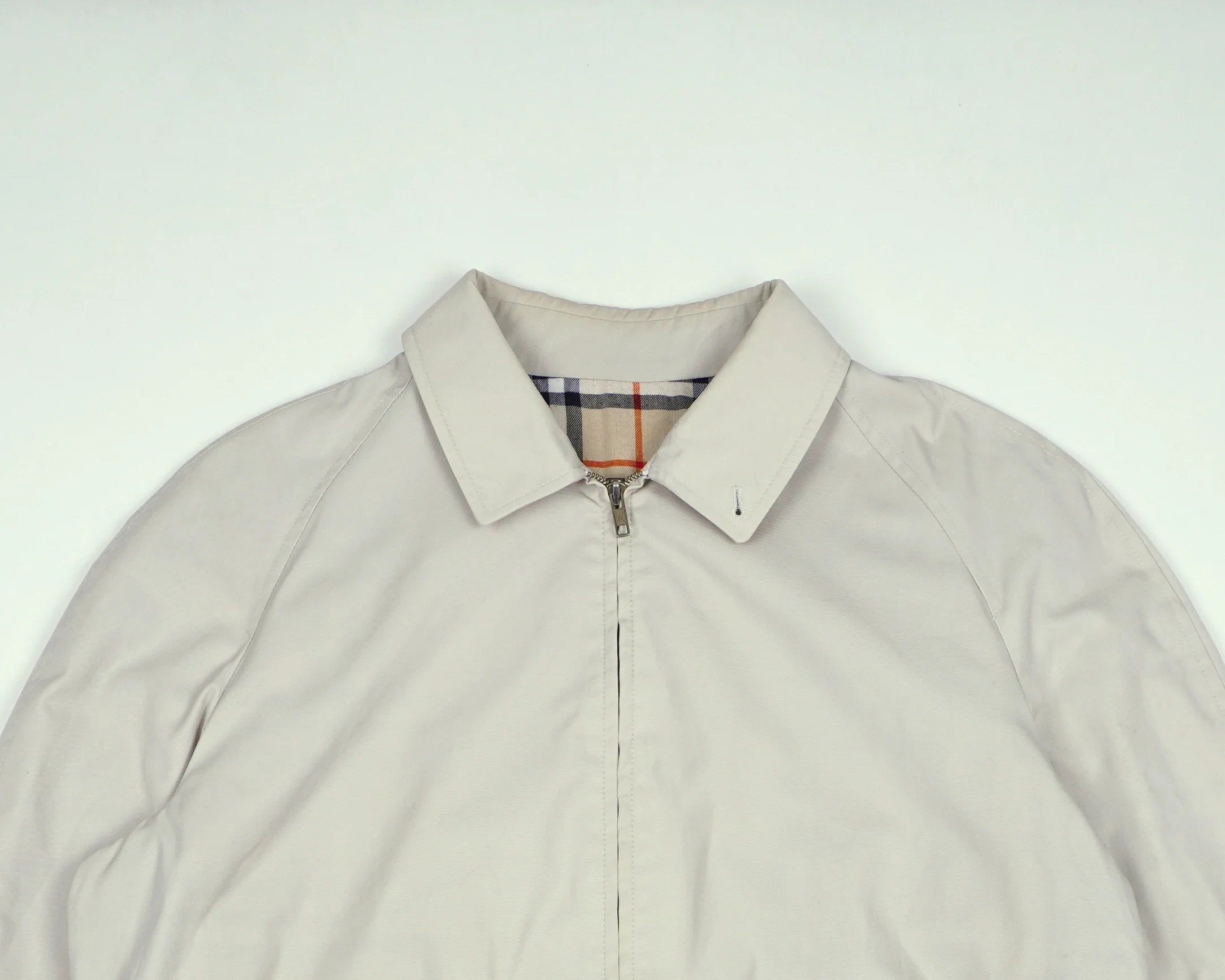 Burberry Beige Harrington Jacket M Polyester, Cotton