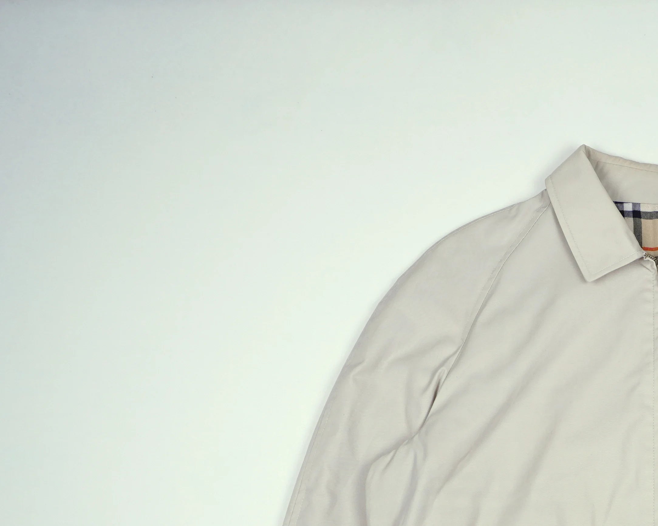 Burberry Beige Harrington Jacket M Polyester, Cotton