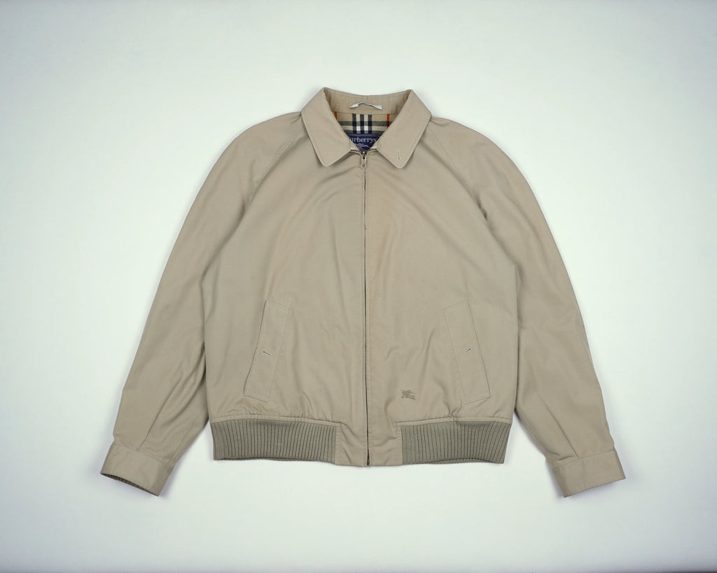 Burberry Beige Harrington Jacket M Polyester, Cotton