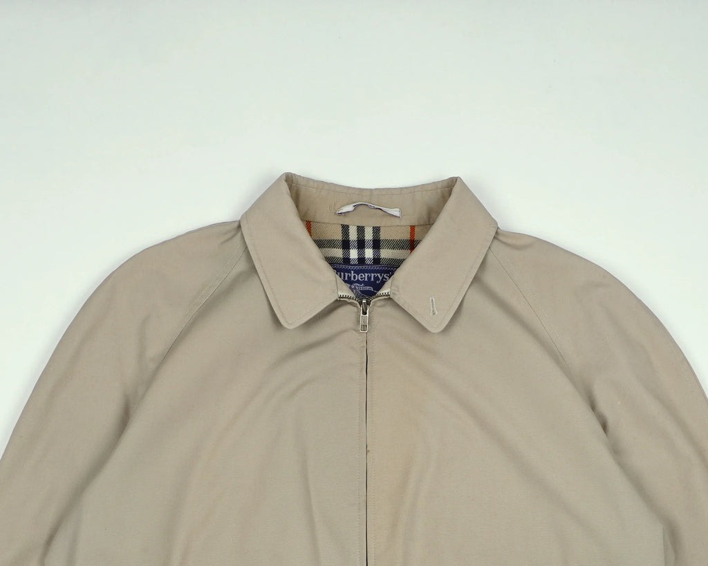 Burberry Beige Harrington Jacket M Polyester, Cotton