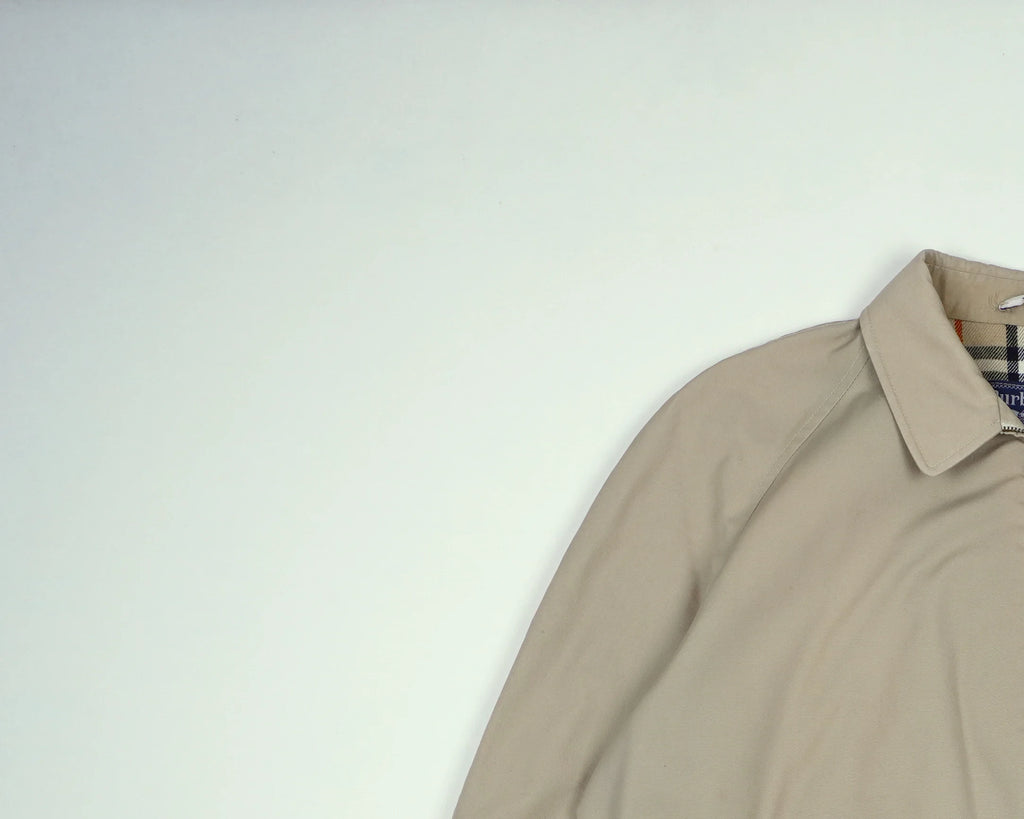 Burberry Beige Harrington Jacket M Polyester, Cotton