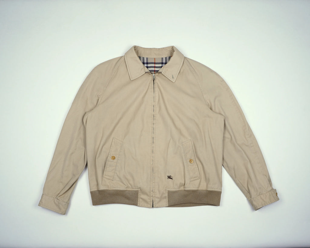 Burberry Beige Harrington Jacket M Polyester, Cotton