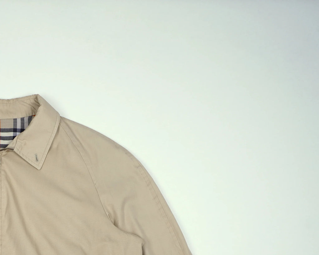 Burberry Beige Harrington Jacket M Polyester, Cotton