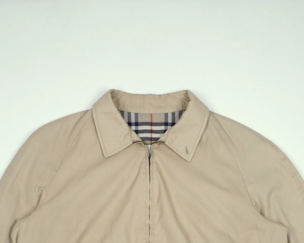 Burberry Beige Harrington Jacket M Polyester, Cotton