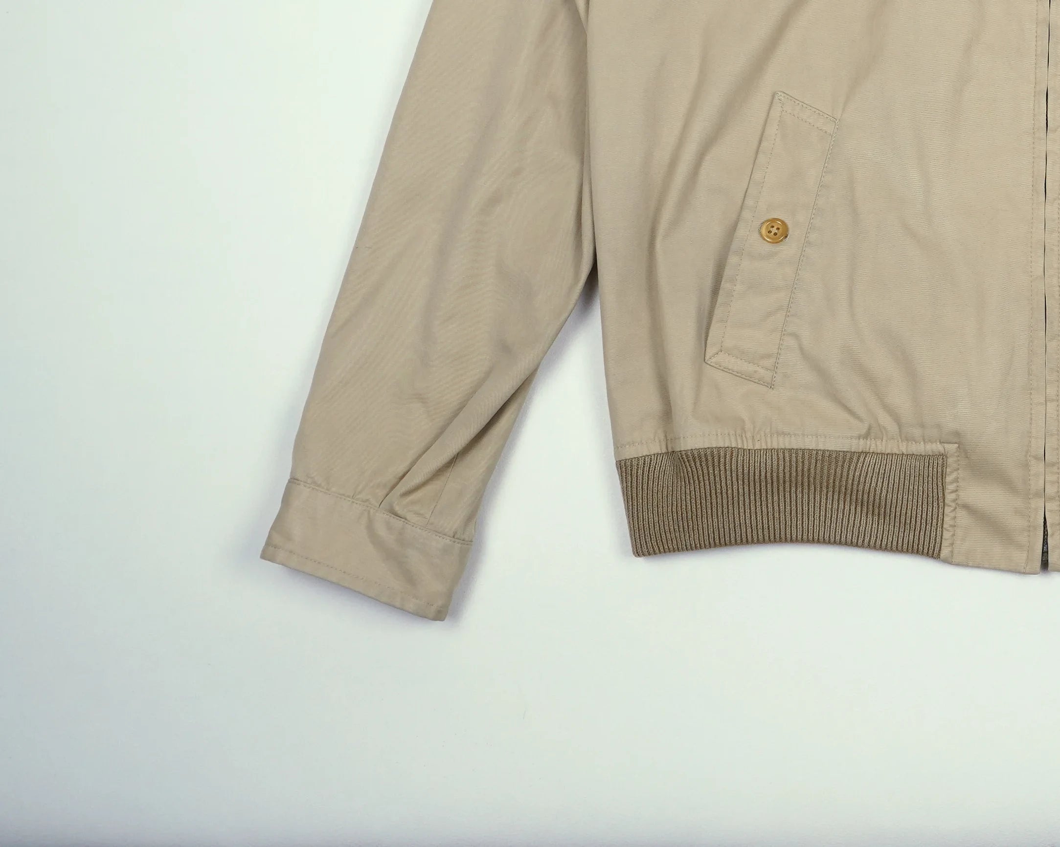 Burberry Beige Harrington Jacket M Polyester, Cotton