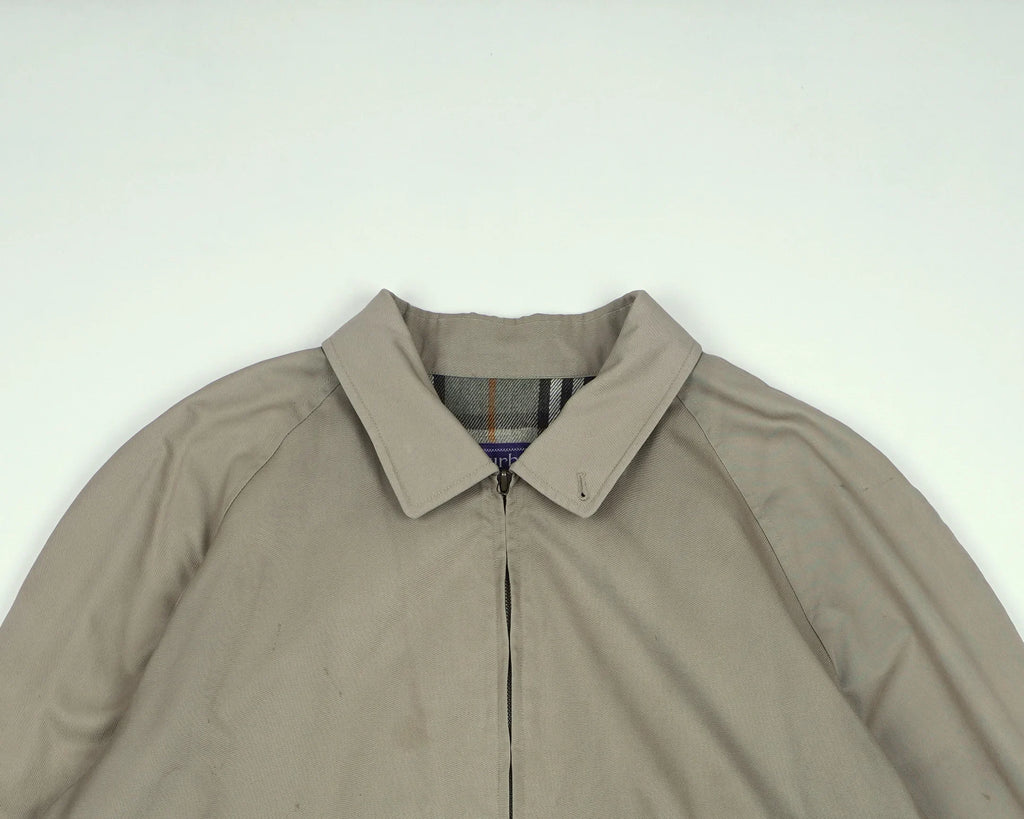 Burberry Beige Harrington Jacket M Polyester, Cotton