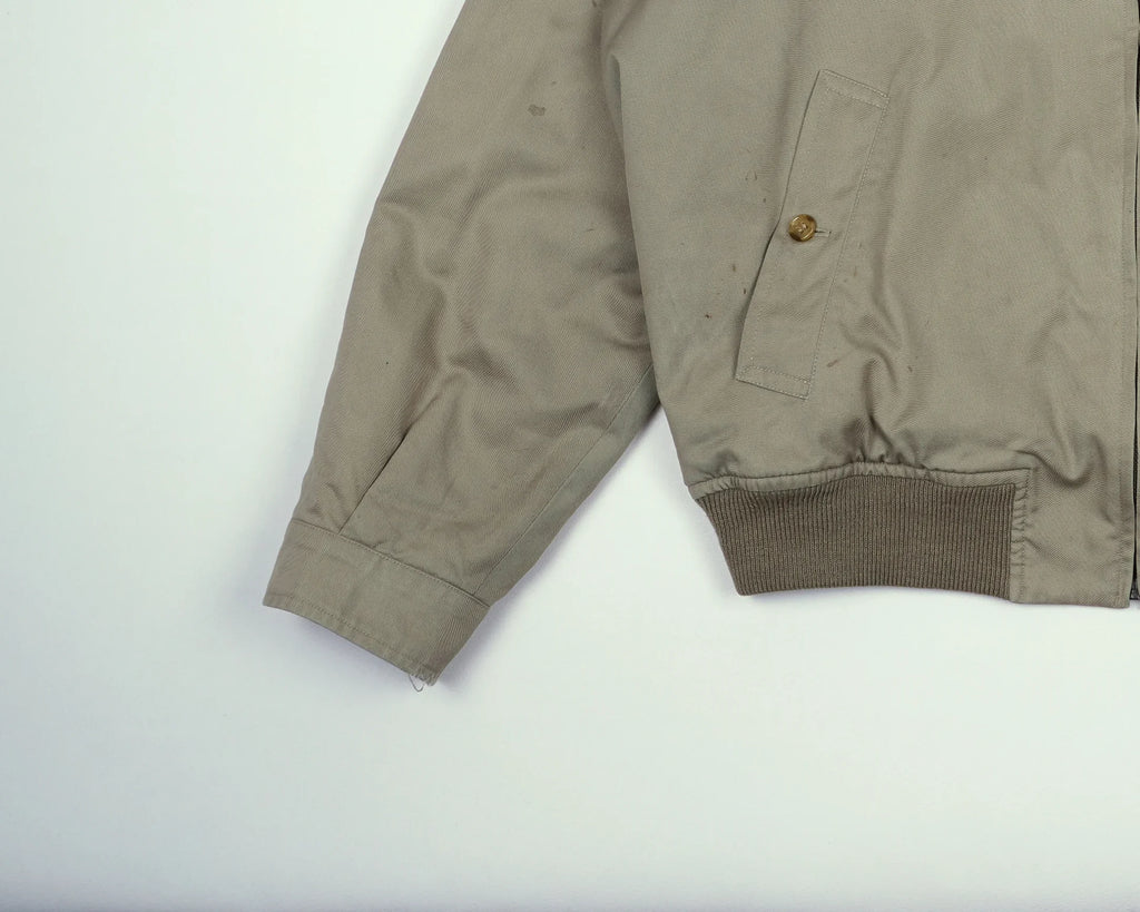 Burberry Beige Harrington Jacket M Polyester, Cotton