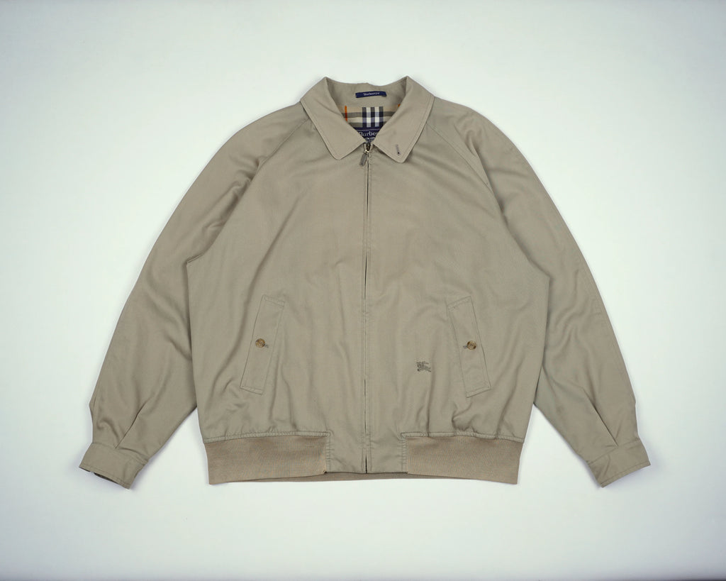 Burberry Beige Harrington Jacket L Polyester, Cotton