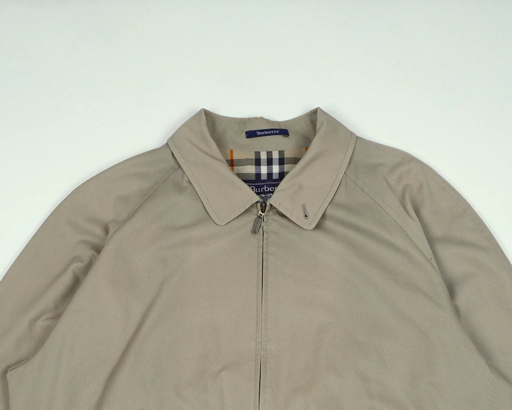 Burberry Beige Harrington Jacket L Polyester, Cotton