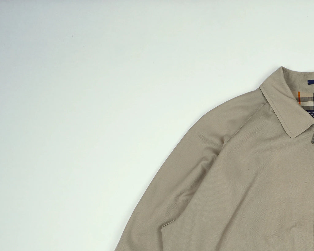 Burberry Beige Harrington Jacket L Polyester, Cotton