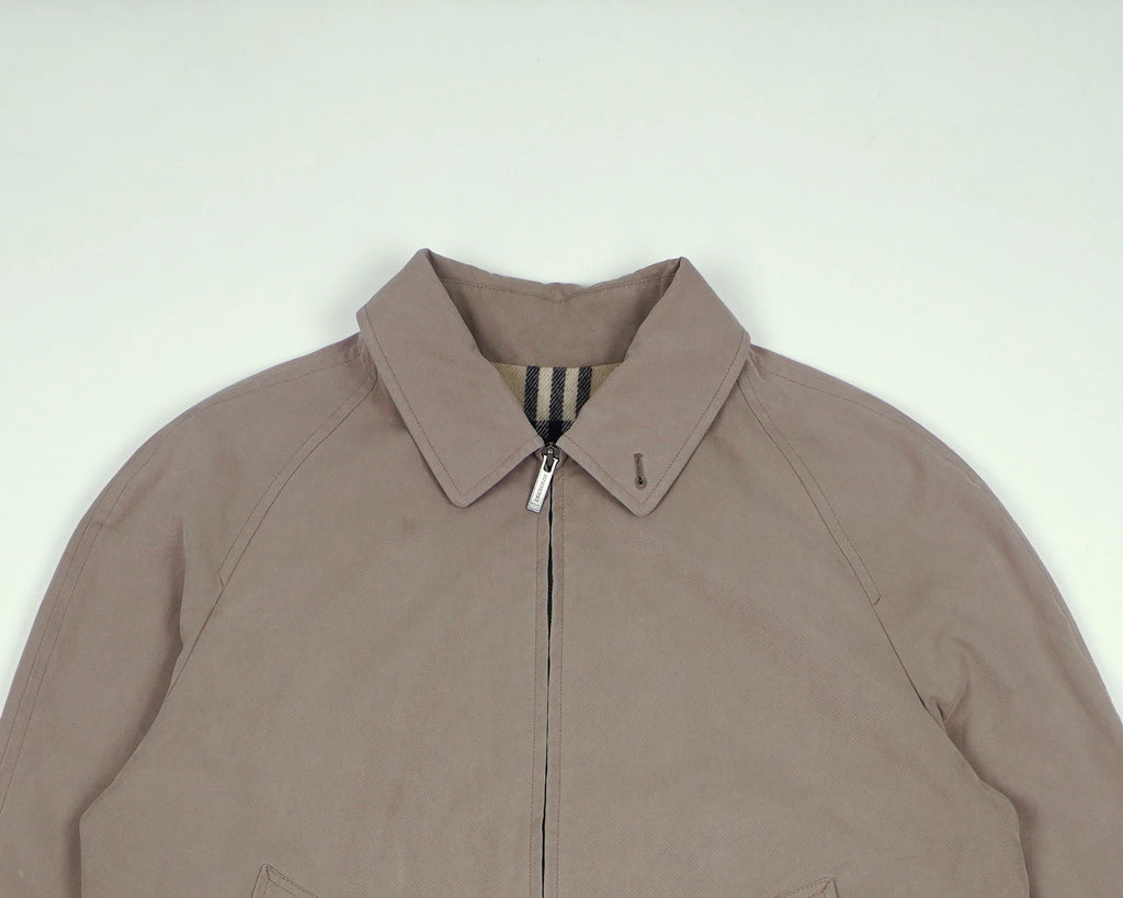 Burberry Beige Harrington Jacket M Polyester, Cotton