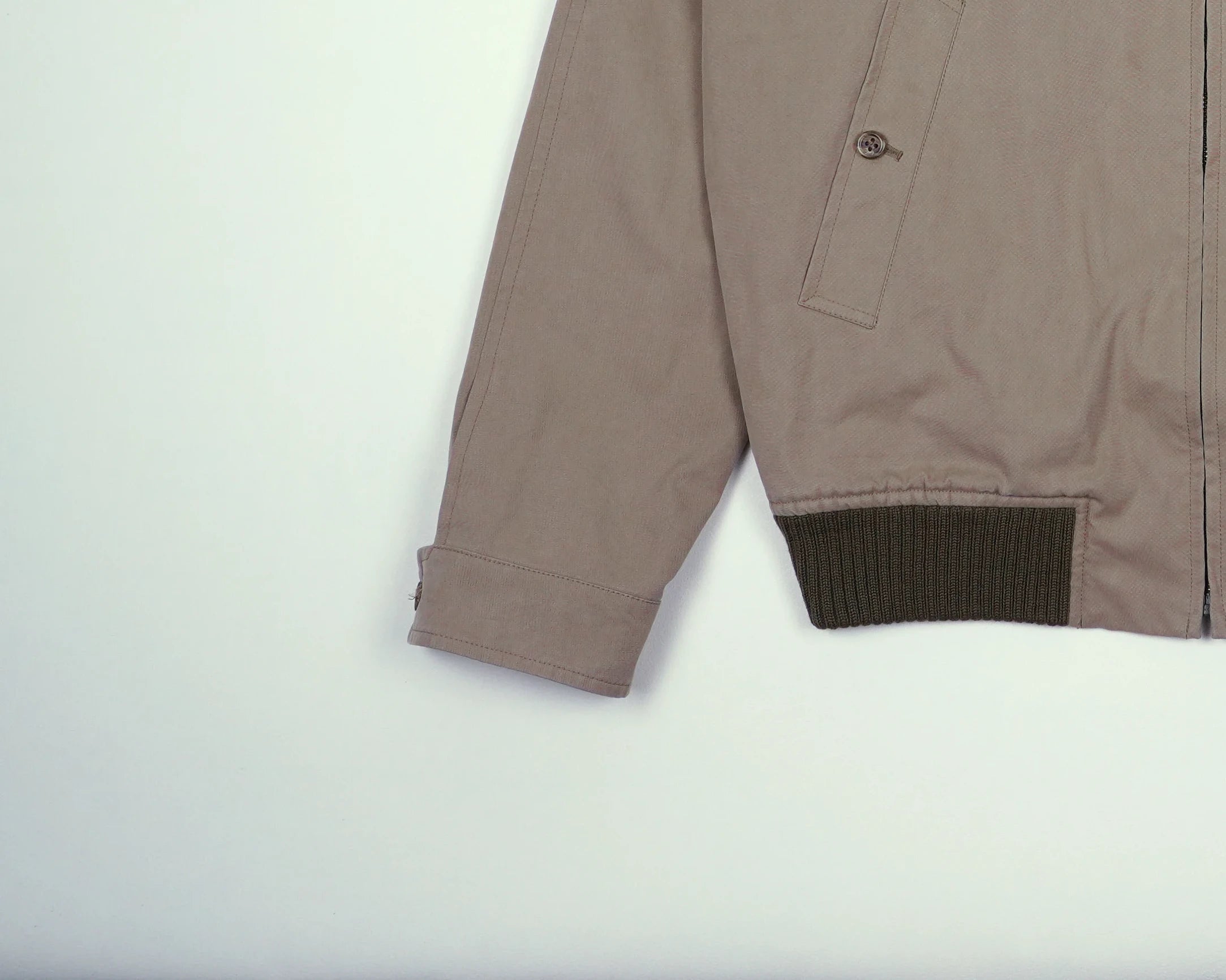 Burberry Beige Harrington Jacket M Polyester, Cotton