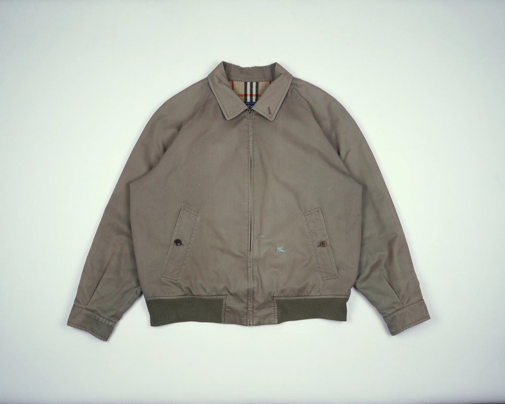 Burberry Green Harrington Jacket M Wool