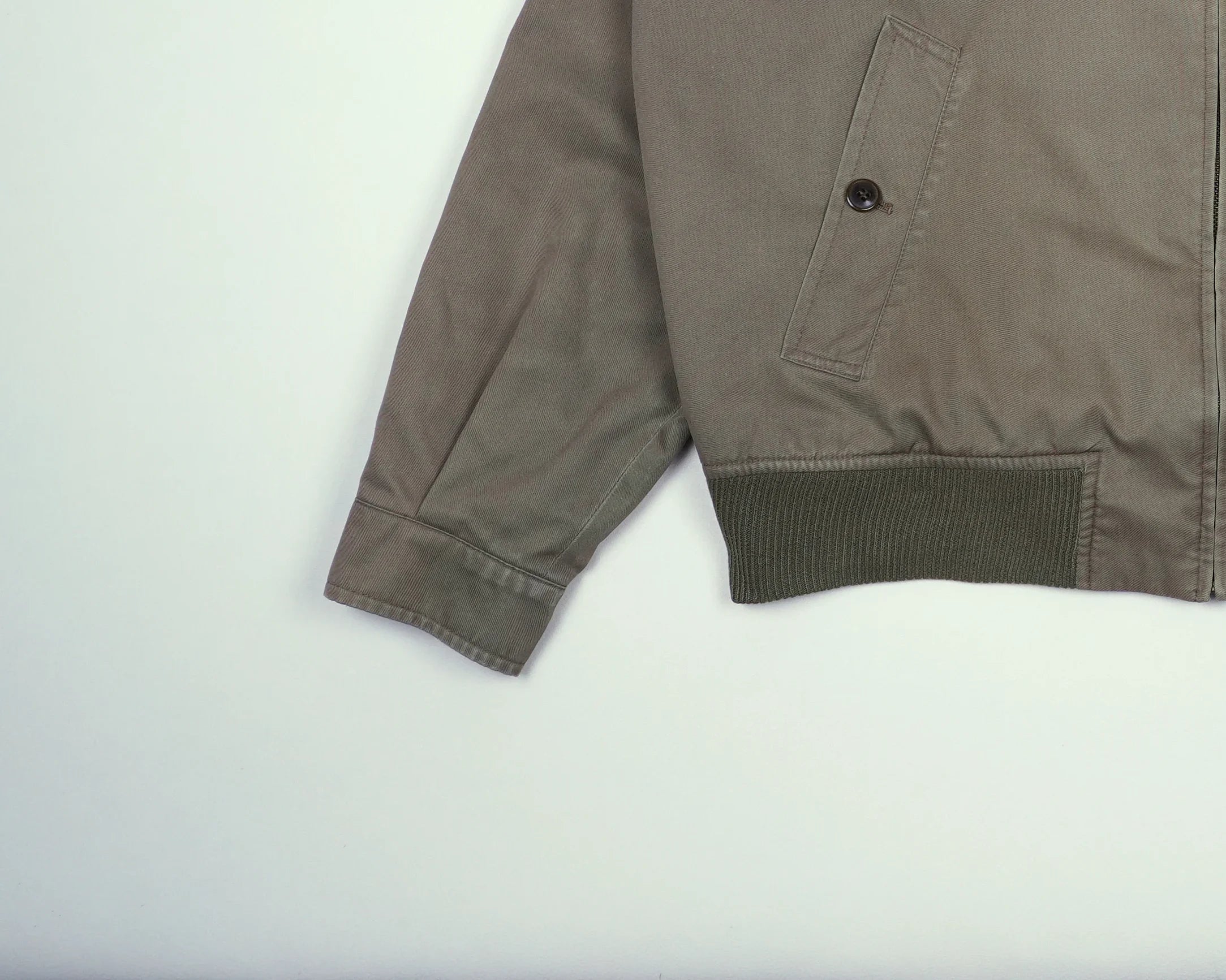 Burberry Green Harrington Jacket M Wool