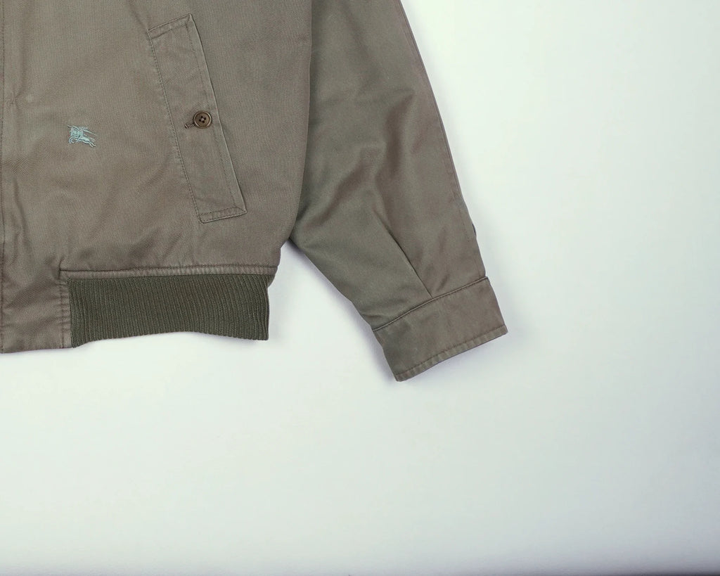 Burberry Green Harrington Jacket M Wool