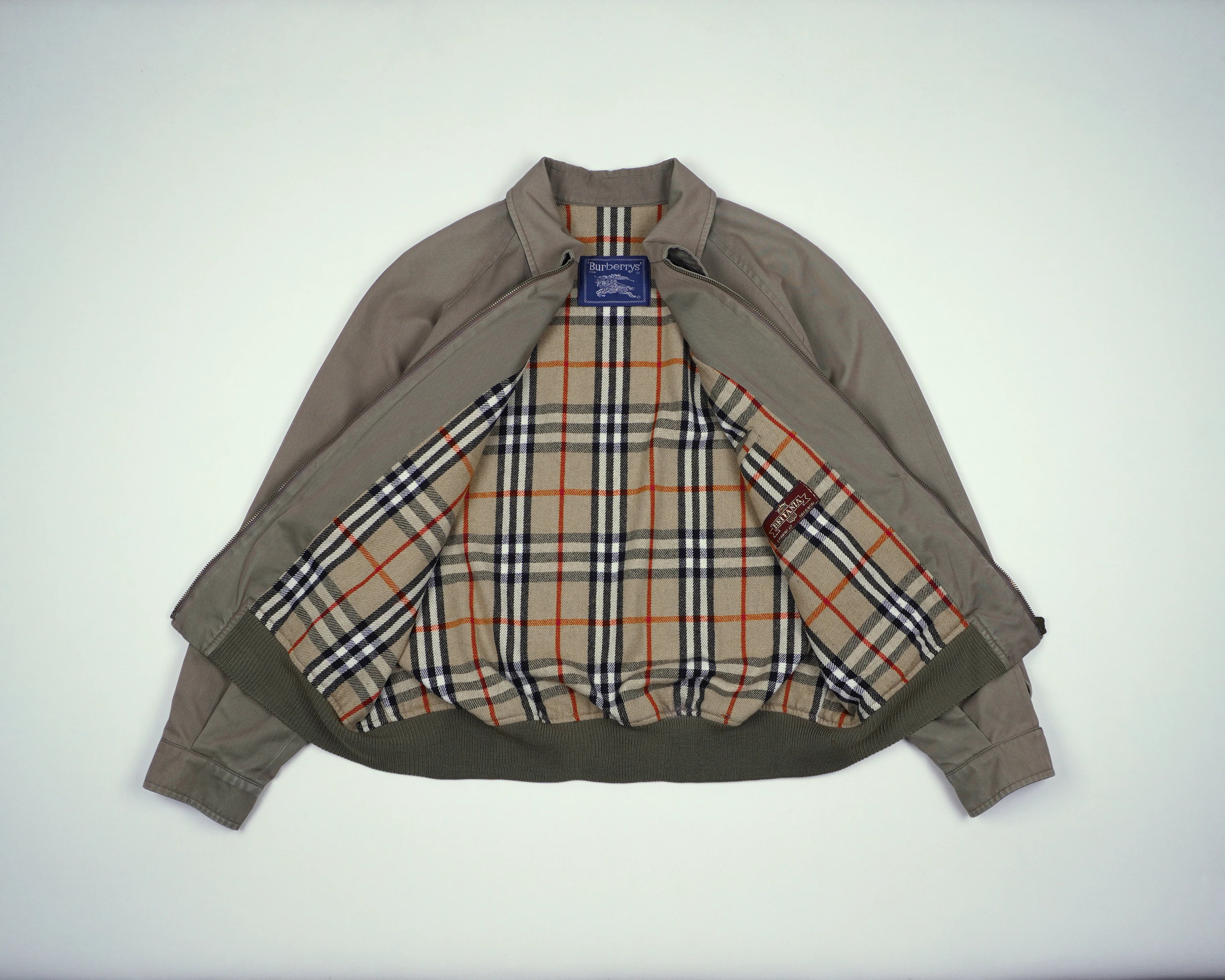 Burberry Green Harrington Jacket M Wool