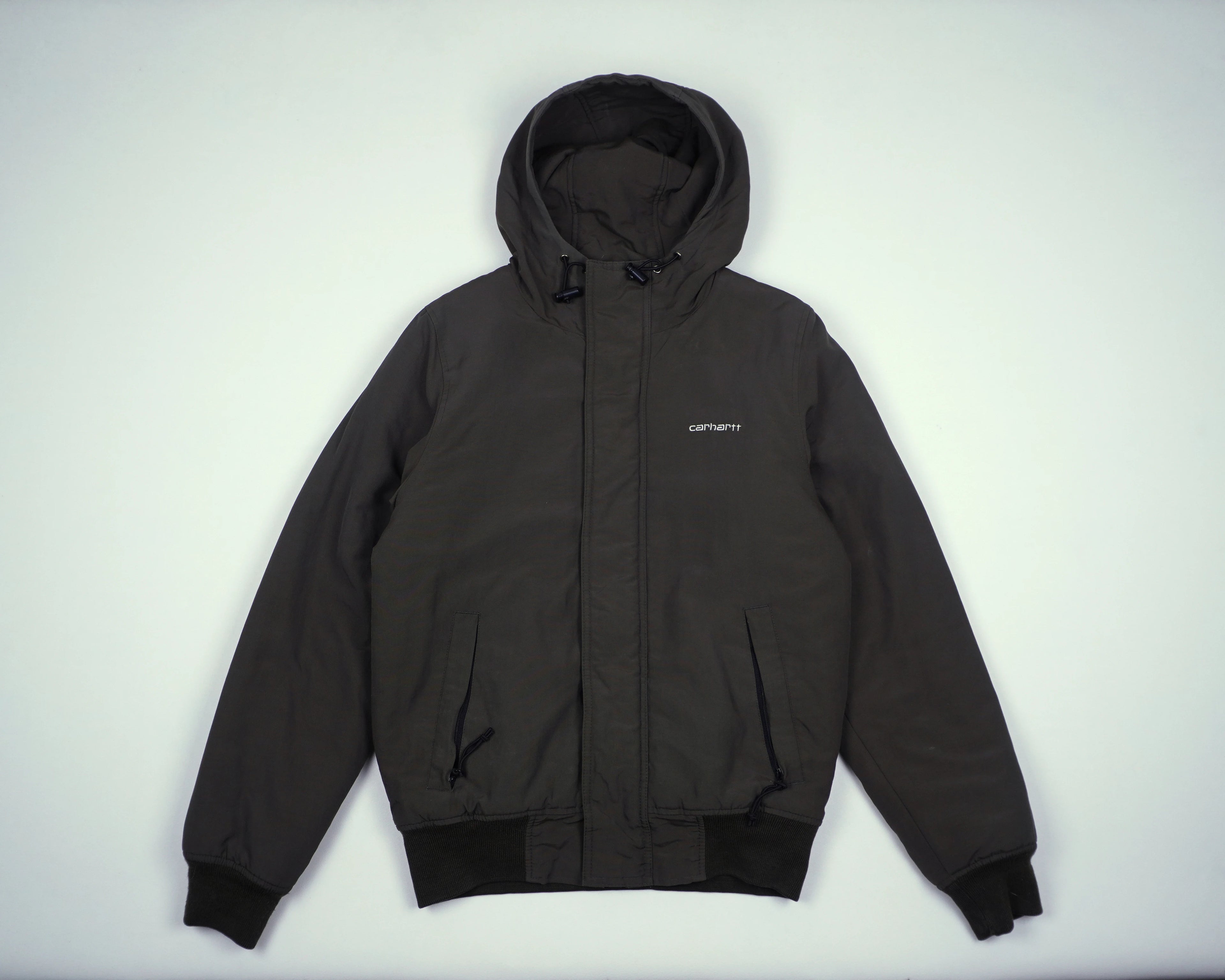 Carhartt Grey Hooded Jacket S Polyester
