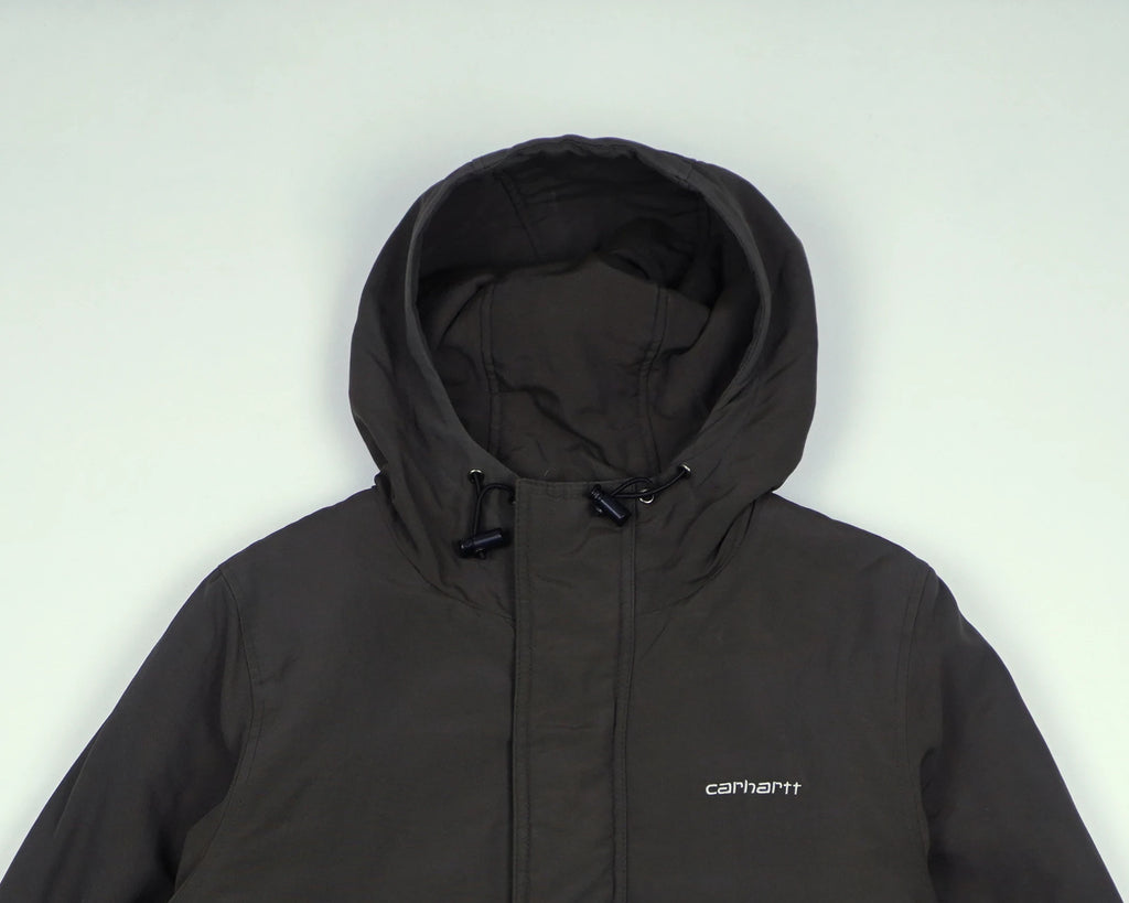 Carhartt Grey Hooded Jacket S Polyester
