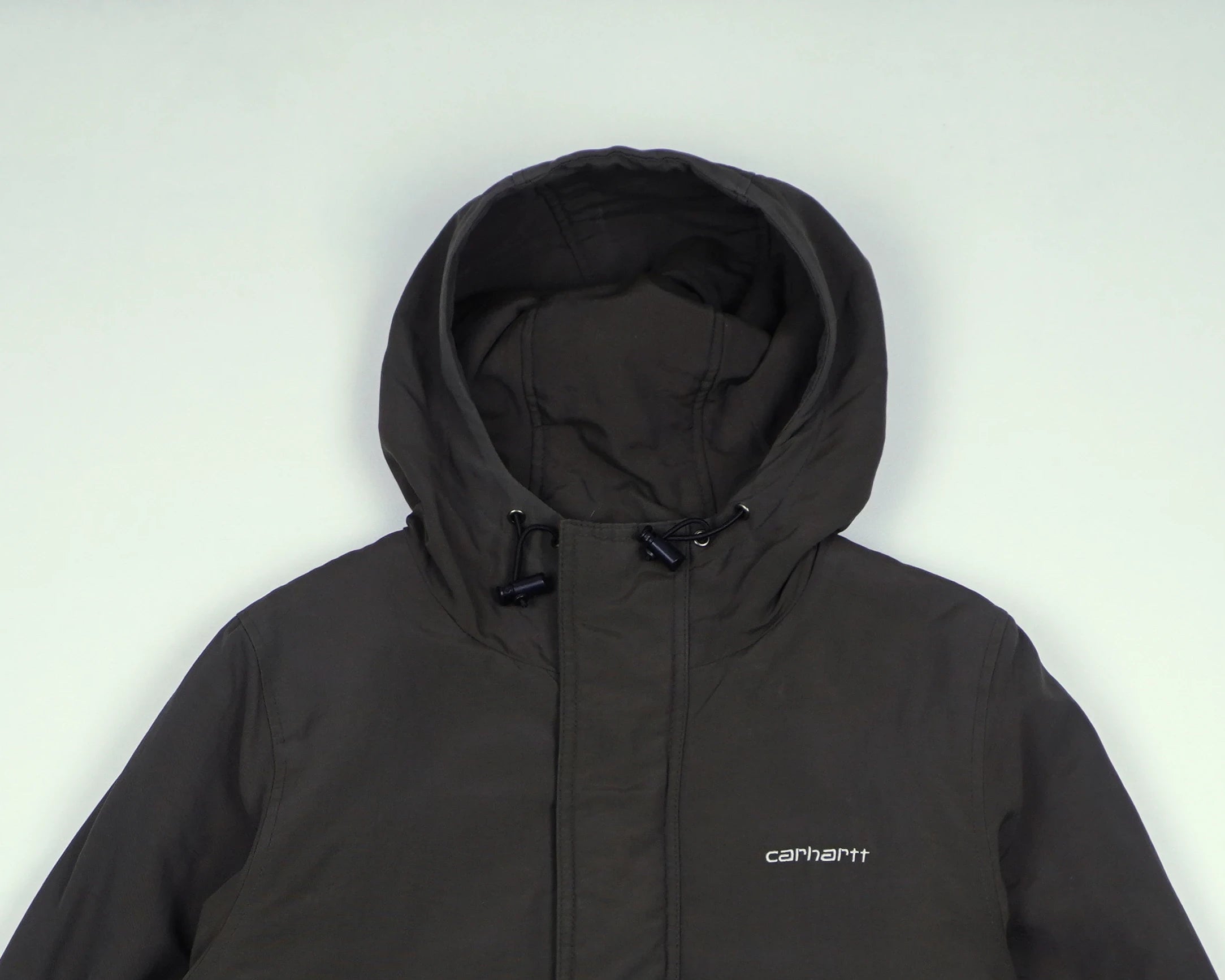 Carhartt Grey Hooded Jacket S Polyester