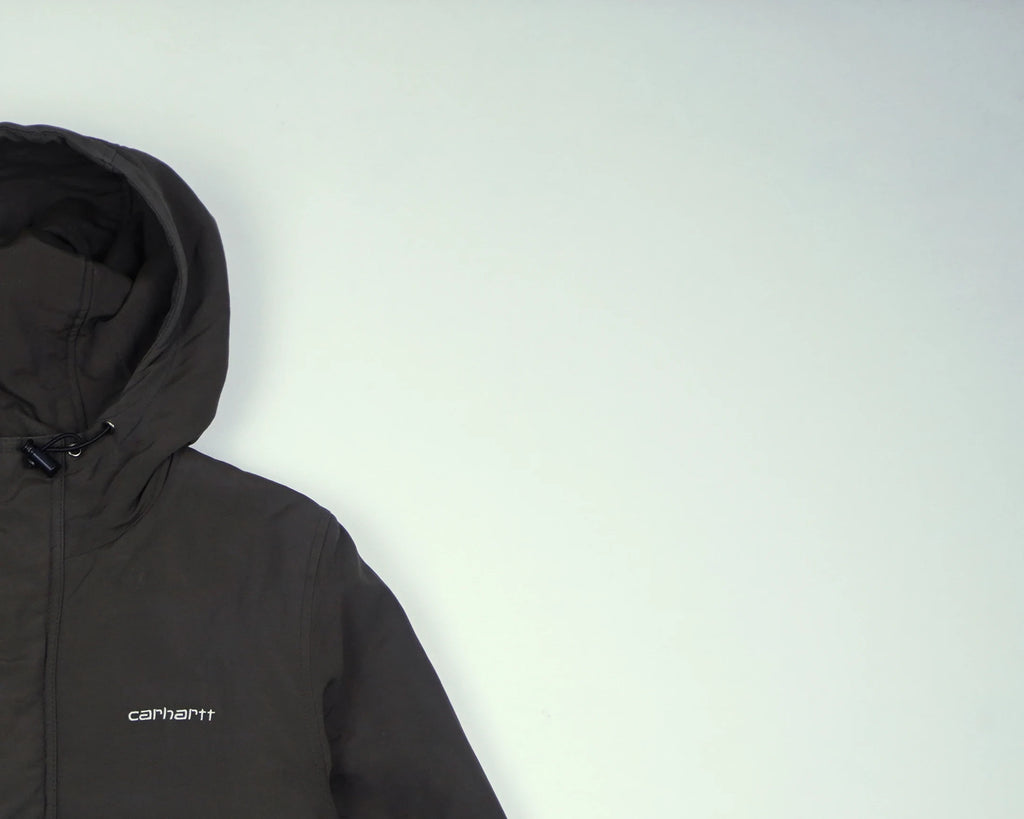 Carhartt Grey Hooded Jacket S Polyester